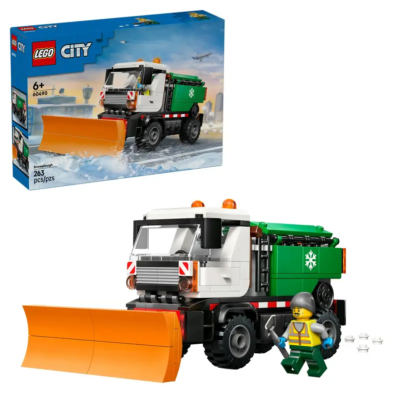 Lego® City Sneeuwploeg Speelgoedtruck - Bouwset Van Modeltruck Met Minifiguur Van Chauffeur - 60490 1