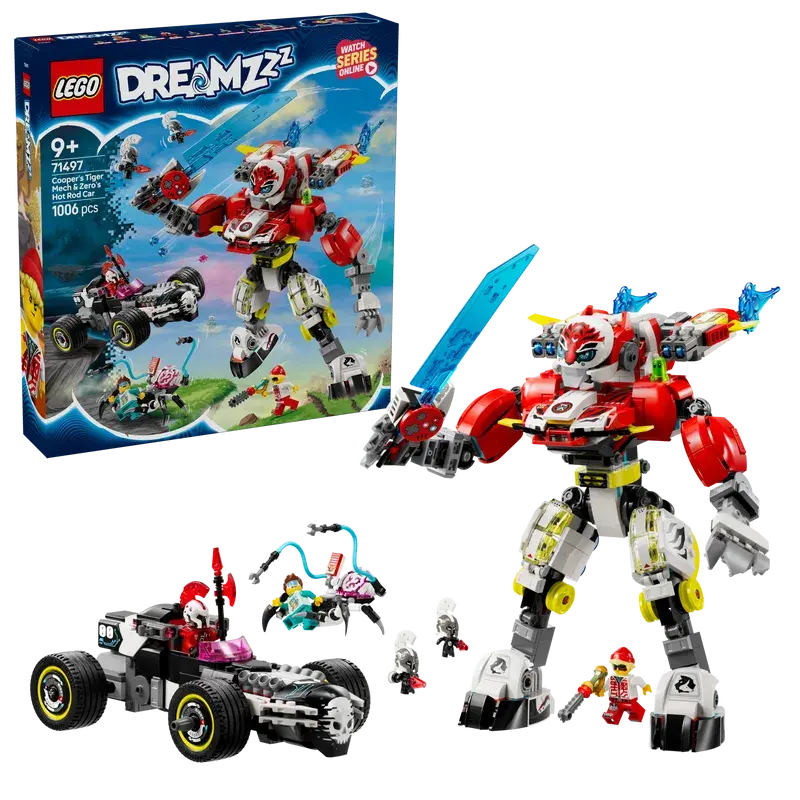 Lego Cooper's Tiger Mech And Zero's Hotrod 71497 Dreamzzz 1