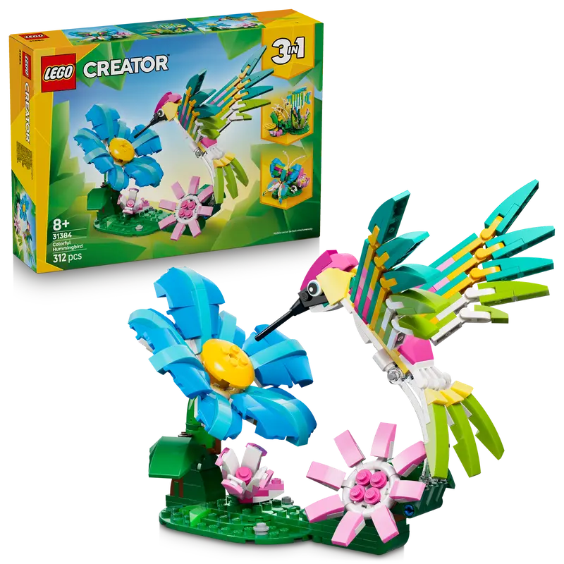 Lego® Creator 3In1 Wilde Dieren: Kleurrijke Kolibrie - Bouw Om Tot Vlinder Of Vis - 31384 1