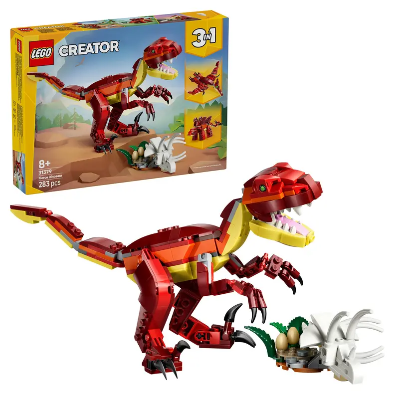 Lego® Creator 3In1 Woeste Dinosaurus - Bouw Om Tot Velociraptor, Stegosaurus Of Pterosaurus - 31379 1