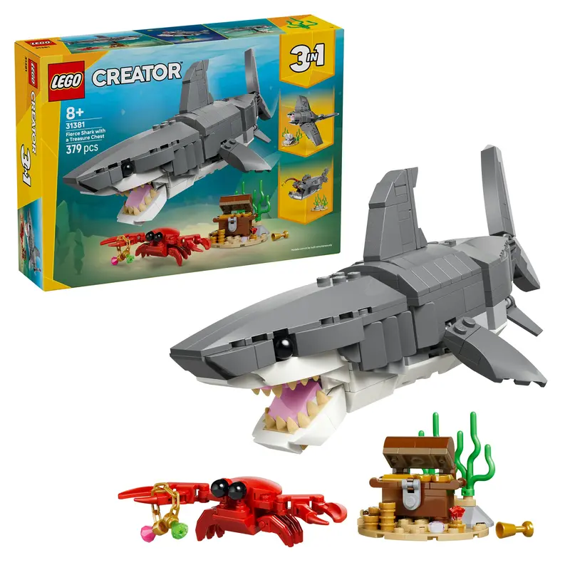 Lego® Creator Woeste Haai Met Schatkist - Bouw Om Tot Lantaarnvis Of Mantarog - 31381 1