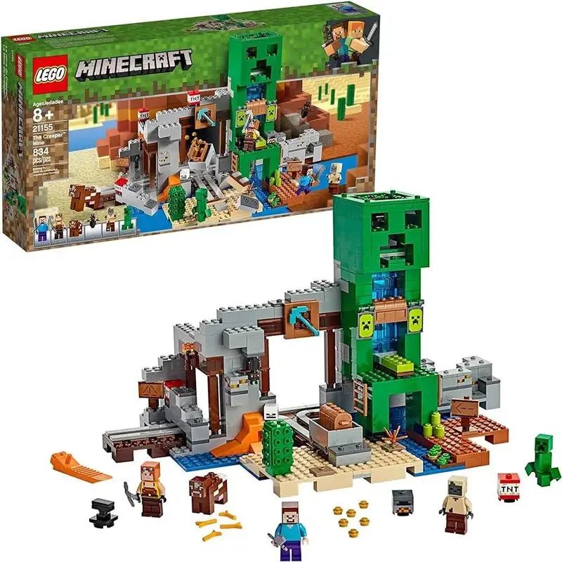 Lego Daal Af In De Minecraft Creeper Mijn 21155 Minecraft 1