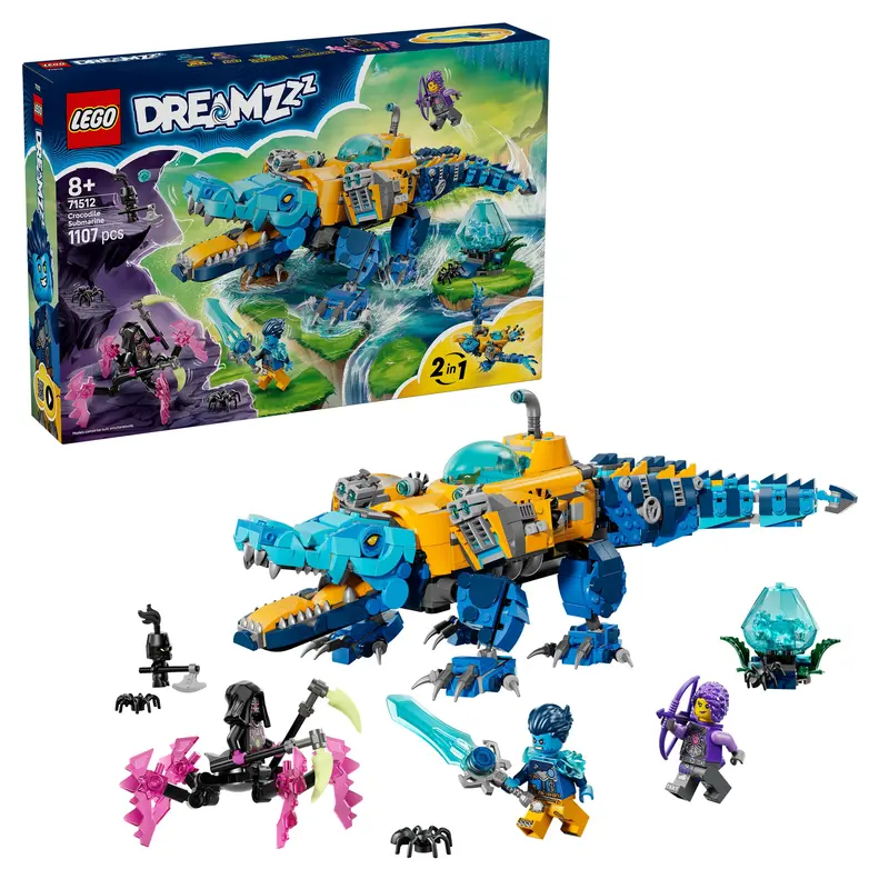 Lego® Dreamzzz™ Krokodilonderzeeër Speelgoed - Bouwset Voor Kinderen - 3 Minifiguren - 71512 1
