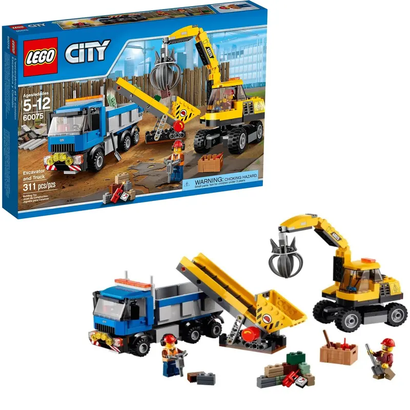 Lego Excavator And Truck 60075 City 1