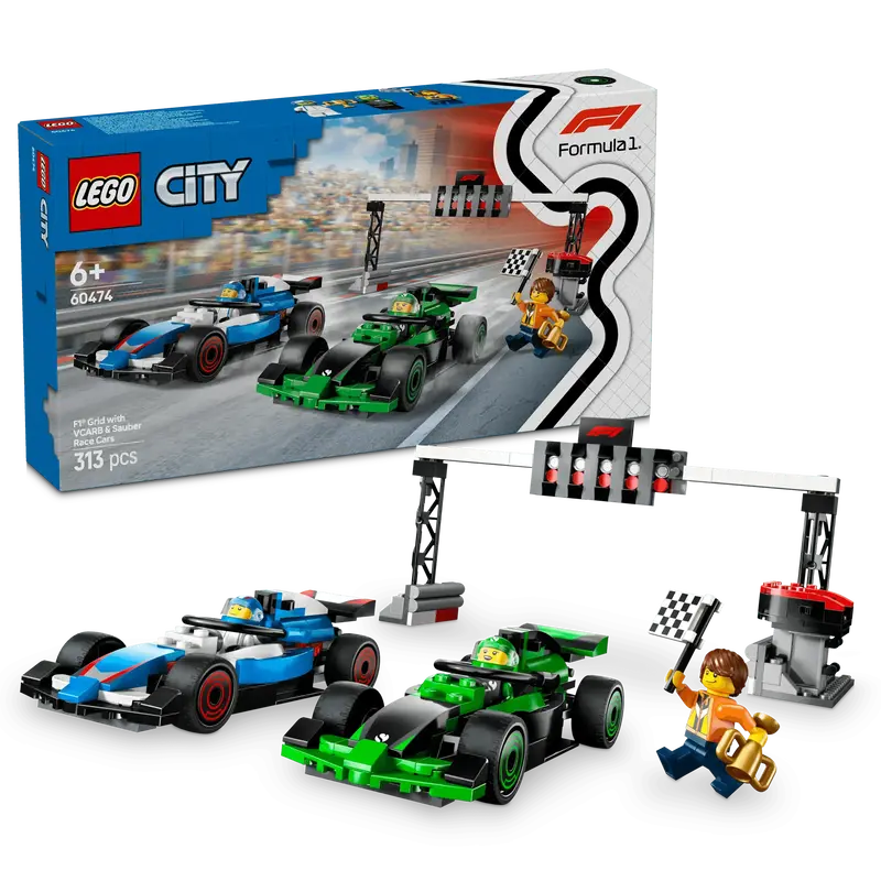 Lego F1 Start Lijn Met Vcarb & Sauber Formule 1 Auto's 60474 City 1