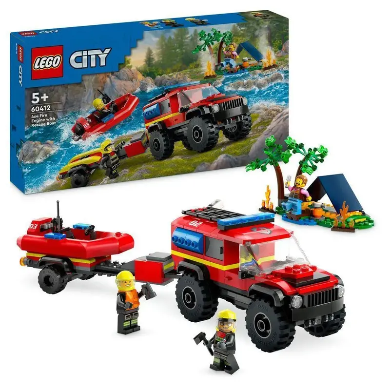 Lego Fire Engine With Rescue Boat 60412 City 1