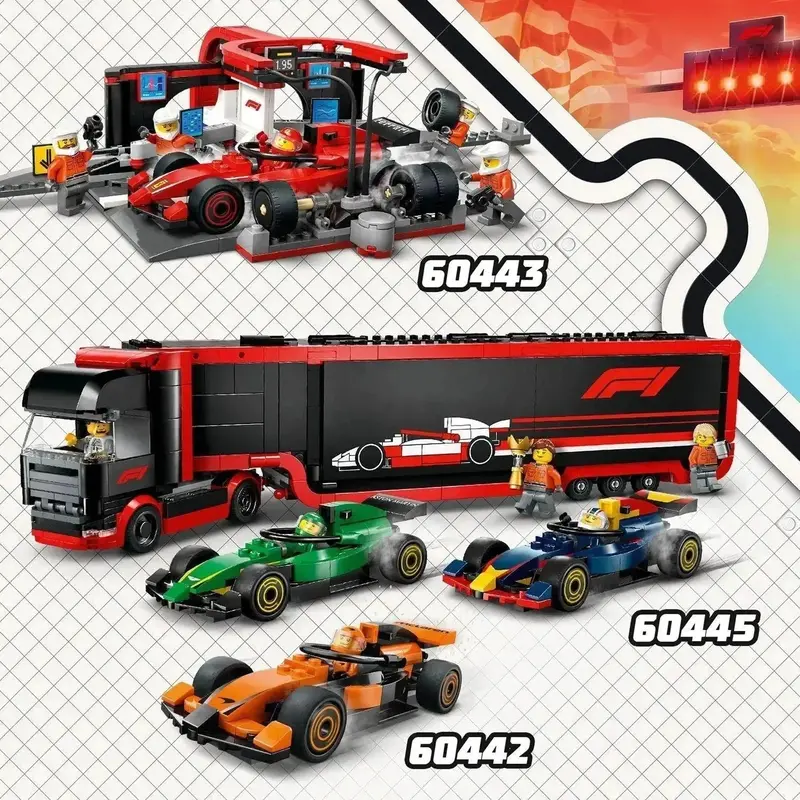 Lego Formule 1 Combideal: 60442, 60443 & 60445 Formule 1 Auto's 1