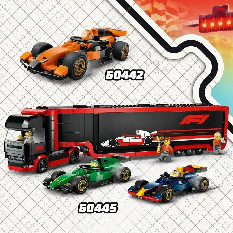 Lego Formule 1 Combideal: 60442 & 60445 Stuks Formule 1 Auto's 1