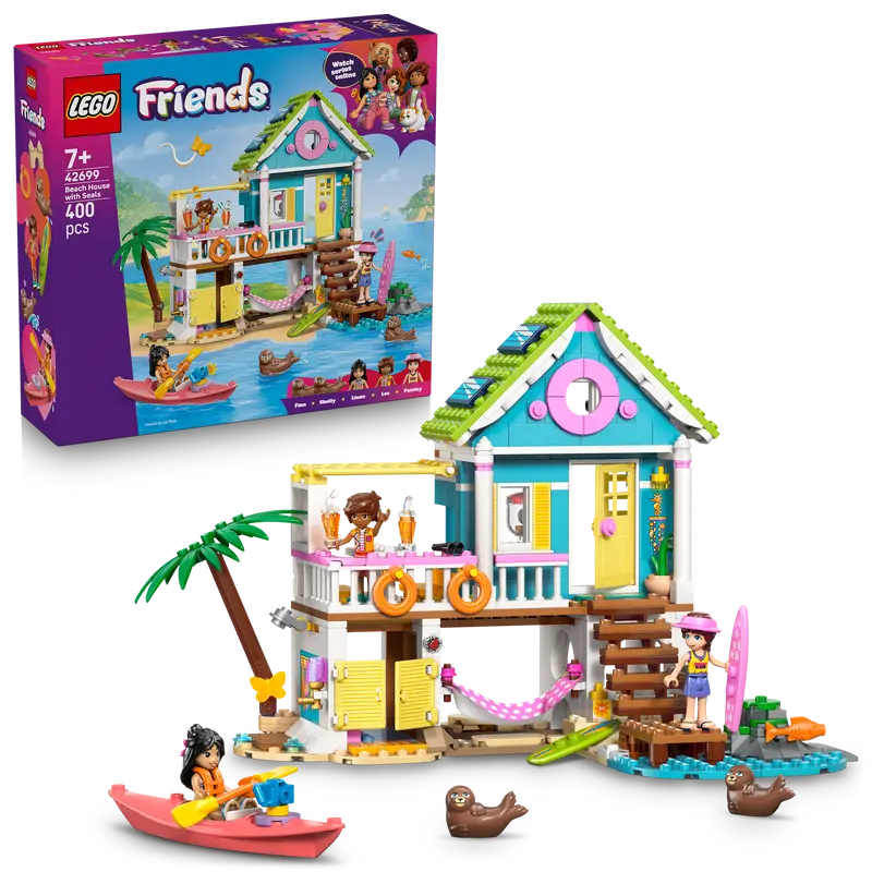 Lego® Friends Strandhuis Met Zeehonden - Bouwset Met 3 Minipoppetjes En 2 Zeehondenfiguren - 42699 1