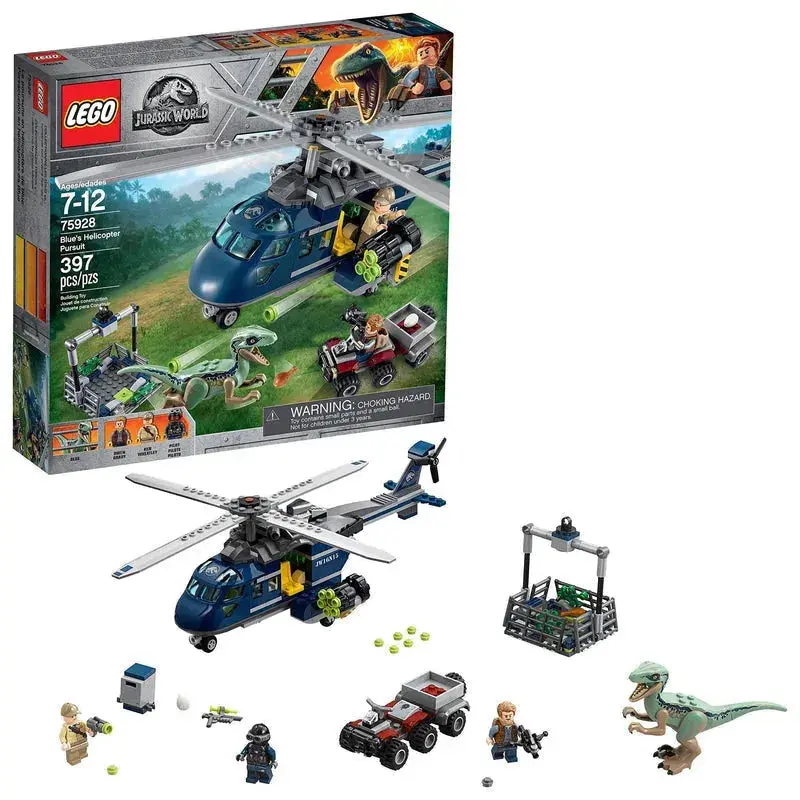 Lego Helikopteractervolging Met Owen En De Velociraptor 75928 Jurassic World 1