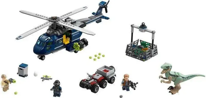 Lego Helikopteractervolging Met Owen En De Velociraptor 75928 Jurassic World 2