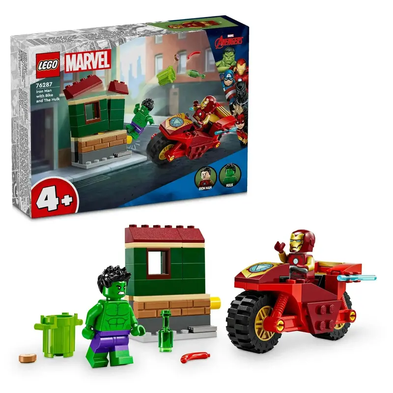 Lego Iron Man With Bike And The Hulk 76287 Superheroes 1