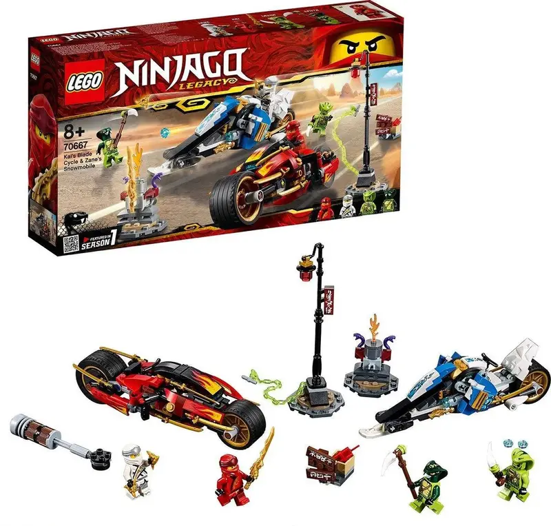 Lego Kais Feuer-Bike Zwaardmotor & Zanes Sneeuwscooter 70667 Ninjago 1