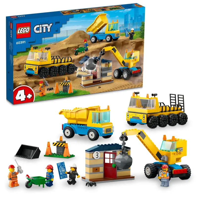 Lego Kiepwagen, Bouwtruck En Sloopkraan 60391 City 1