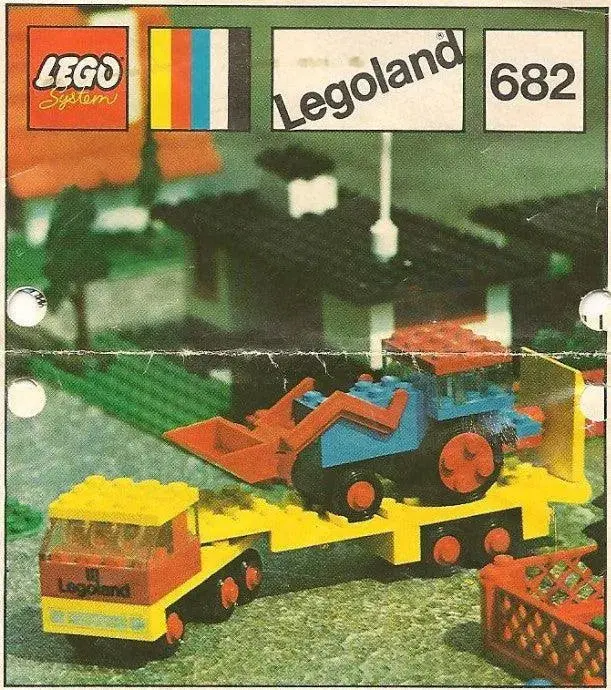 Lego Low-Loader And Tractor 682 Legoland 1