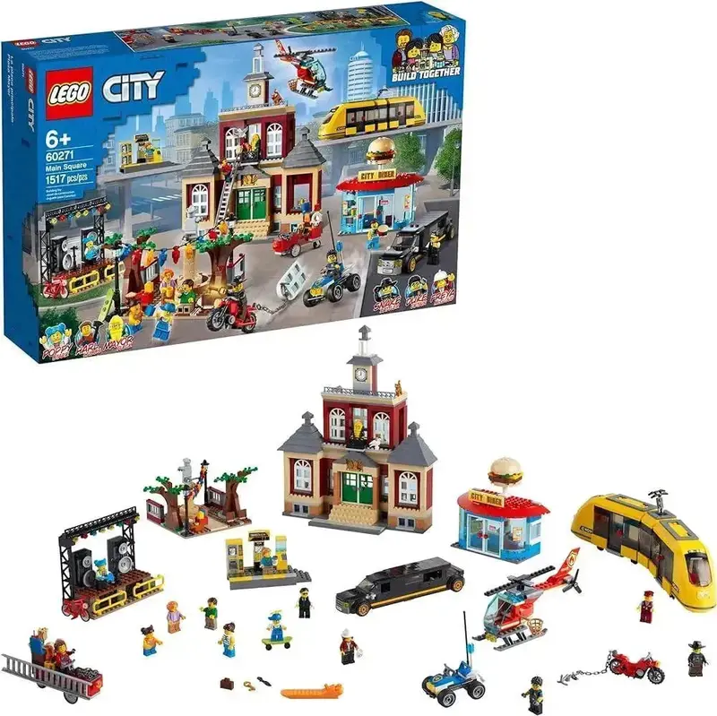 Lego Marktplein Met Stadhuis, Diner, Tramstation 60271 City 1