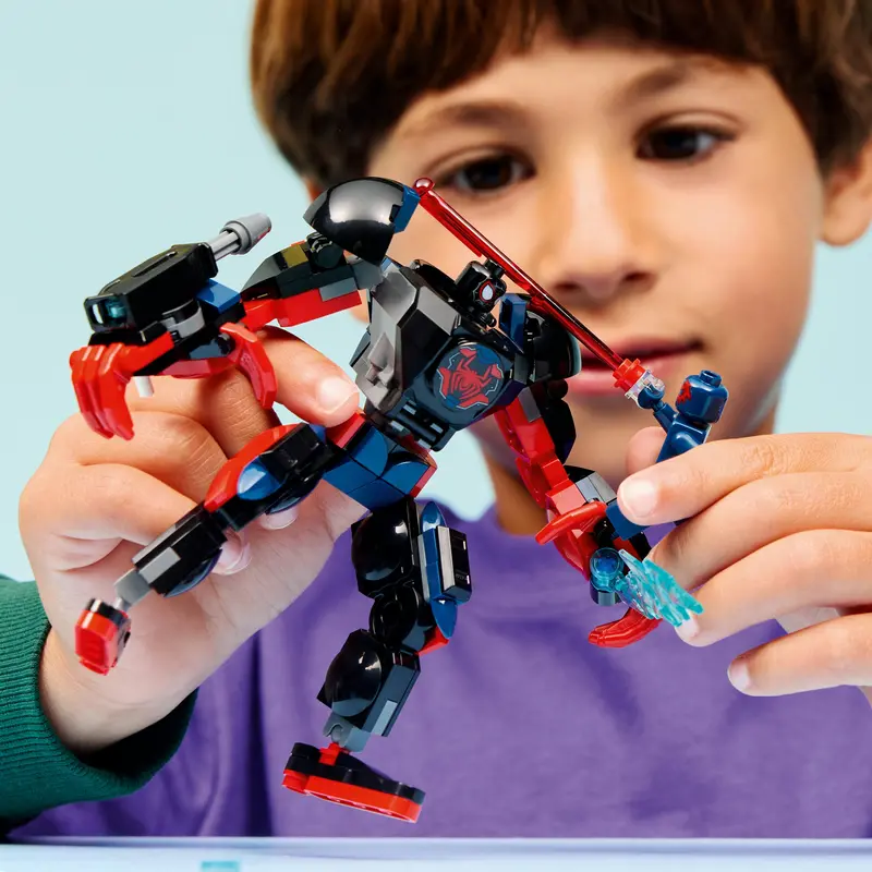 Lego Marvel Miles Morales Mecha Vs. Spider-Man 2099 Bouwpakket Met Speelgoed Voor Kinderen 76337 2