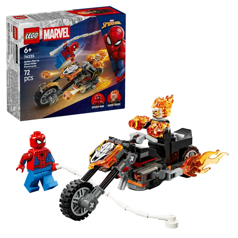 Lego Marvel Spider-Man Vs. Ghost Rider Motor Speelgoed Voor Kinderen 76335 1