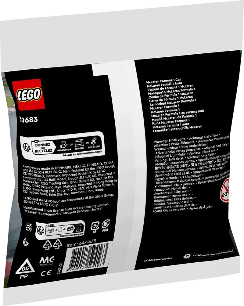 Lego Mclaren Formule 1 Racecar 30683 Creator 2