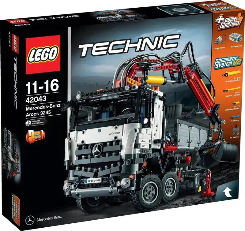 Lego Mercedes Arocs Actros Vrachtwagen Met Kraan 42043 Technic 2