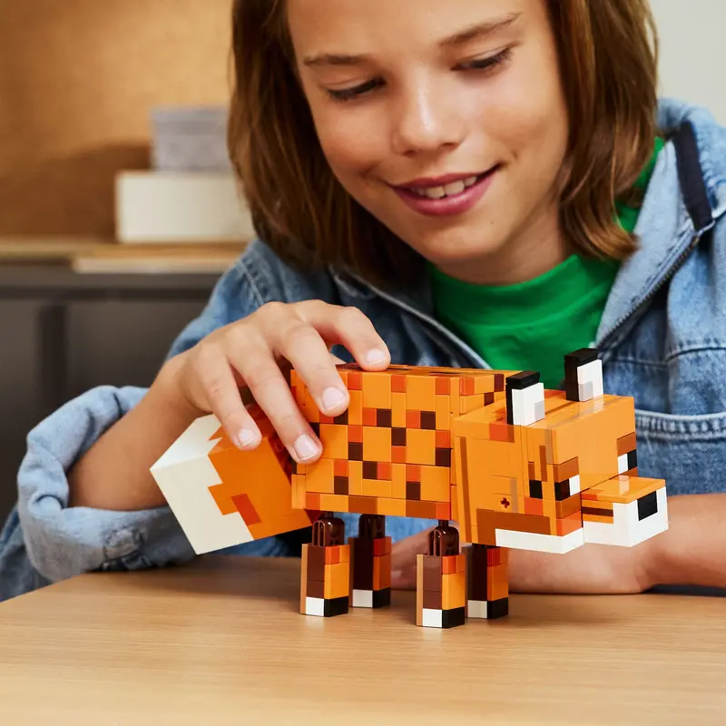 Lego Minecraft De Vos Kinderkamer Decoratie En Dieren Speelgoed Voor Kinderen 21588 2