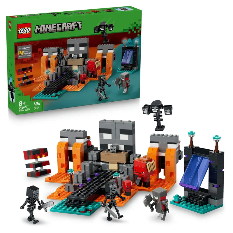 Lego Minecraft De Wither-Strijd Videogame Speelgoed Voor Kinderen 21590 1