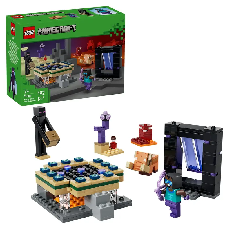 Lego® Minecraft® Reis Naar De Nether En Het End-Portaal - Gamingset - Bouwspeelgoed - Cadeau - 21584 1