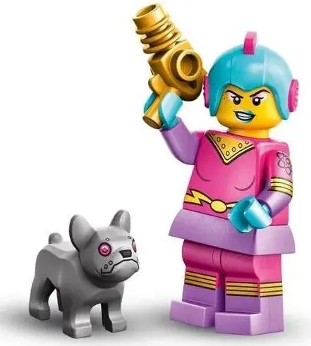 Lego Minfiguren Series 26 Space / Ruimtevaart Vrouw Met Hond 71046-4 Minifiguren 1