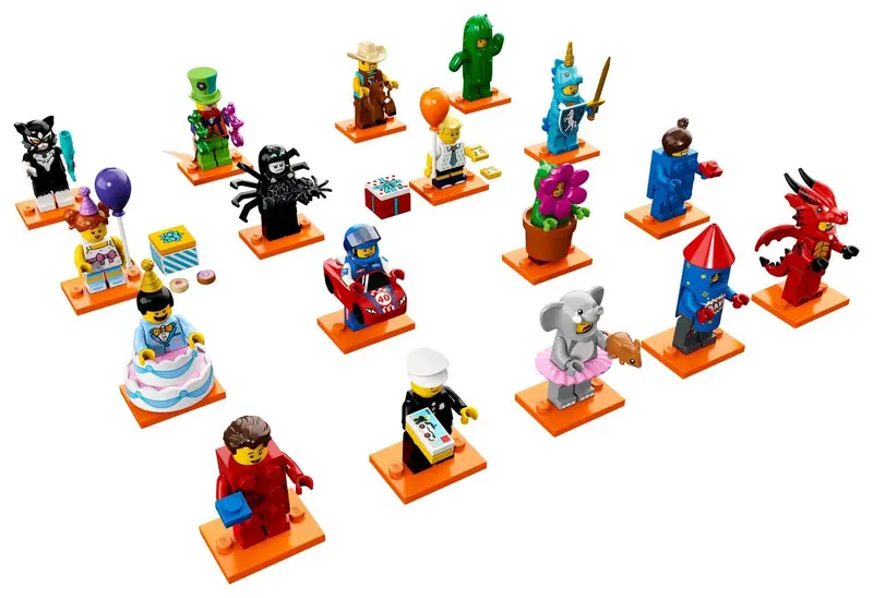 Lego Minifiguren Serie 18 "Feestje" Exclusief Politie Agent 71021 Minifiguren (15 Stuks) 1