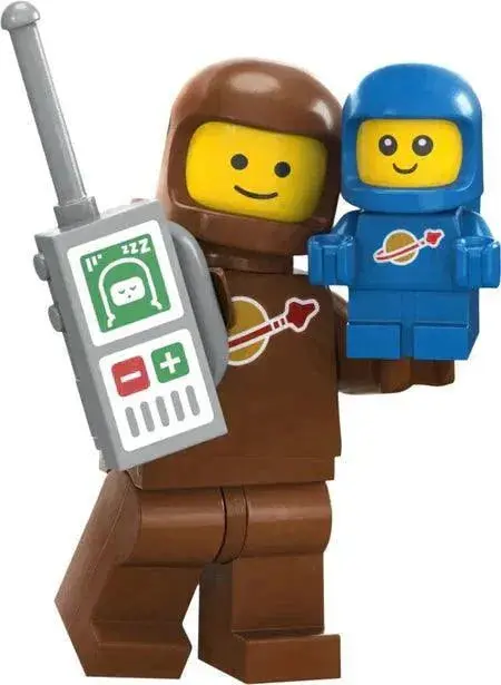 Lego Minifiguren Serie 24 71037-3 Brown Astronaut And Spacebaby 1