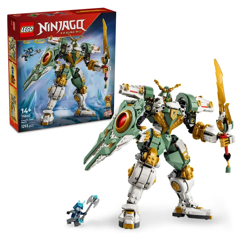 Lego Ninjago 15-Jarig Jubileum: Lloyds Reusachtige Mecha Bouwpakket Voor Kinderen – Ninja Speelgoed Met Minifiguur, Schild En Zwaard – Cadeau Voor Jongens Vanaf 14 Jaar En Volwassenen – 71860 1
