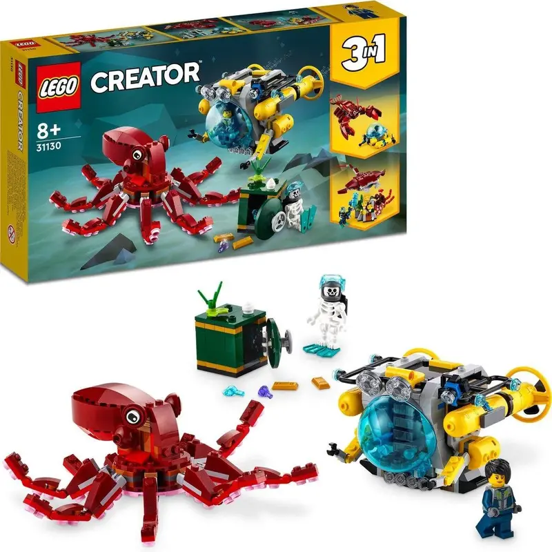 Lego Onderzeeër Met Octopus 31130 Creator 3 In 1 1