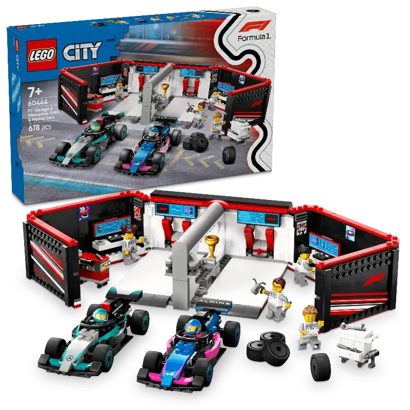 Lego Pitbox Met Mercedes Amg En Alpine F1 Auto's 60444 City 1