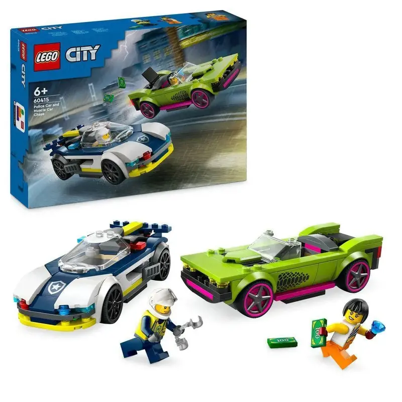 Lego Police Car And Muscle Car Chase 60415 City 1