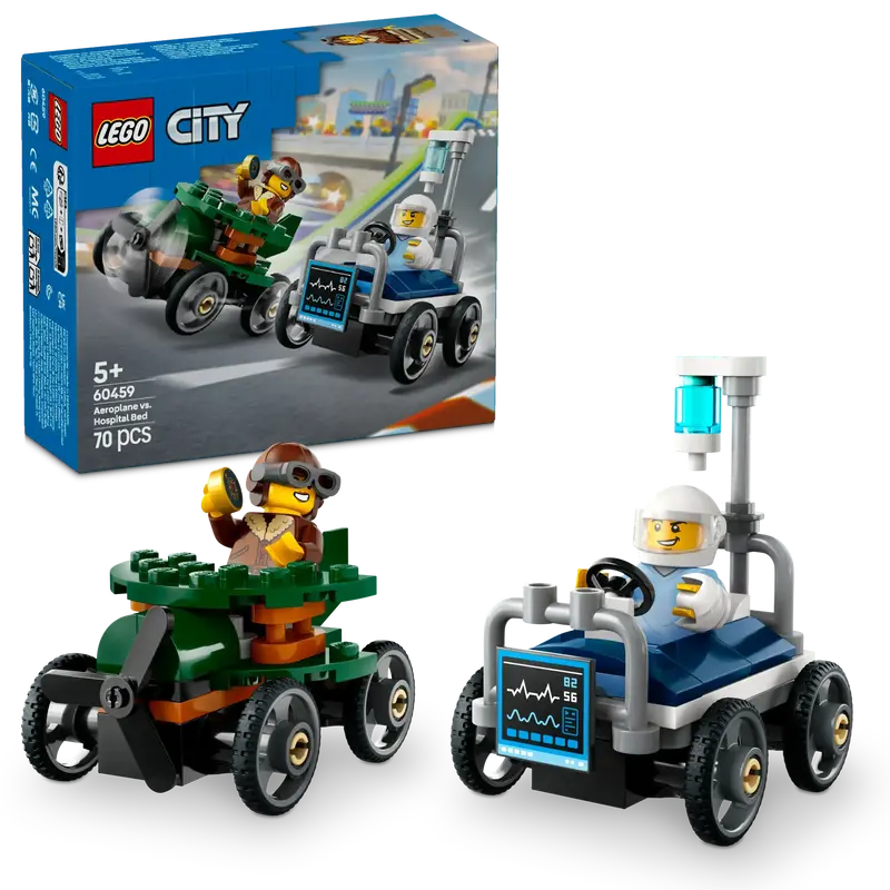 Lego Raceauto Pakket: Vliegtuig Vs Ziekenhuisbed 60459 City 1
