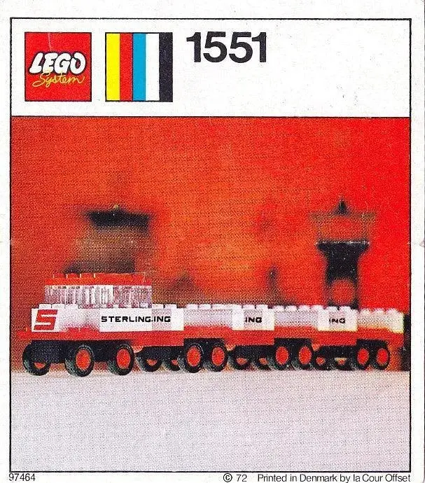 Lego Sterling Baggage Train 1551 Legoland 1