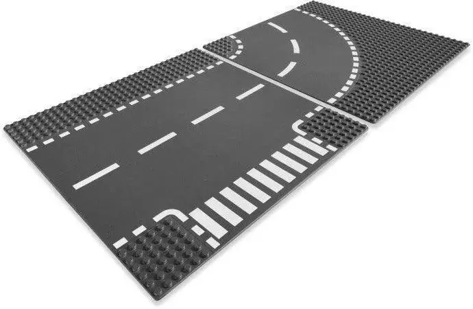 Lego T-Junction & Curved Road Plates 7281 City 2
