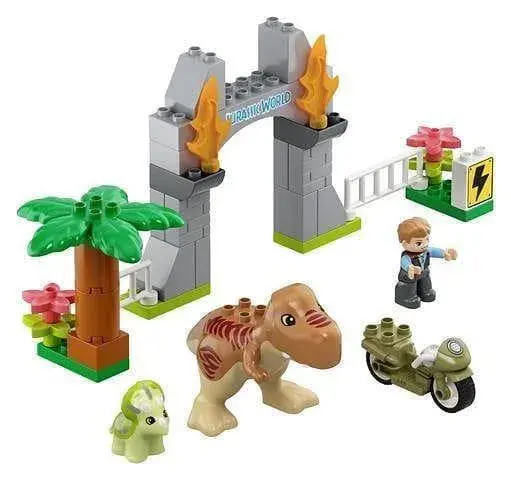 Lego T. Rex And Triceratops Dinosaur Breakout 10939 Duplo 2
