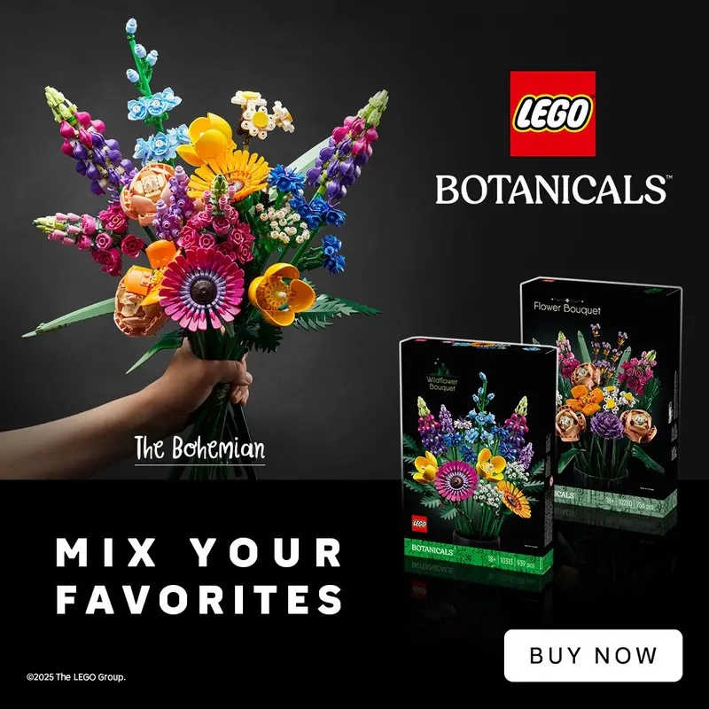 Lego "The Bohemian" Boeket: Lego 10313  Wilde Bloemen & Lego 10280 Boeket 1