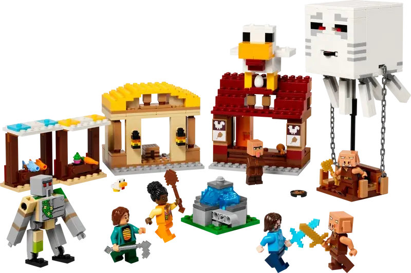 Lego The Ghast Balloon Village Attack 21273 Minecraft 2