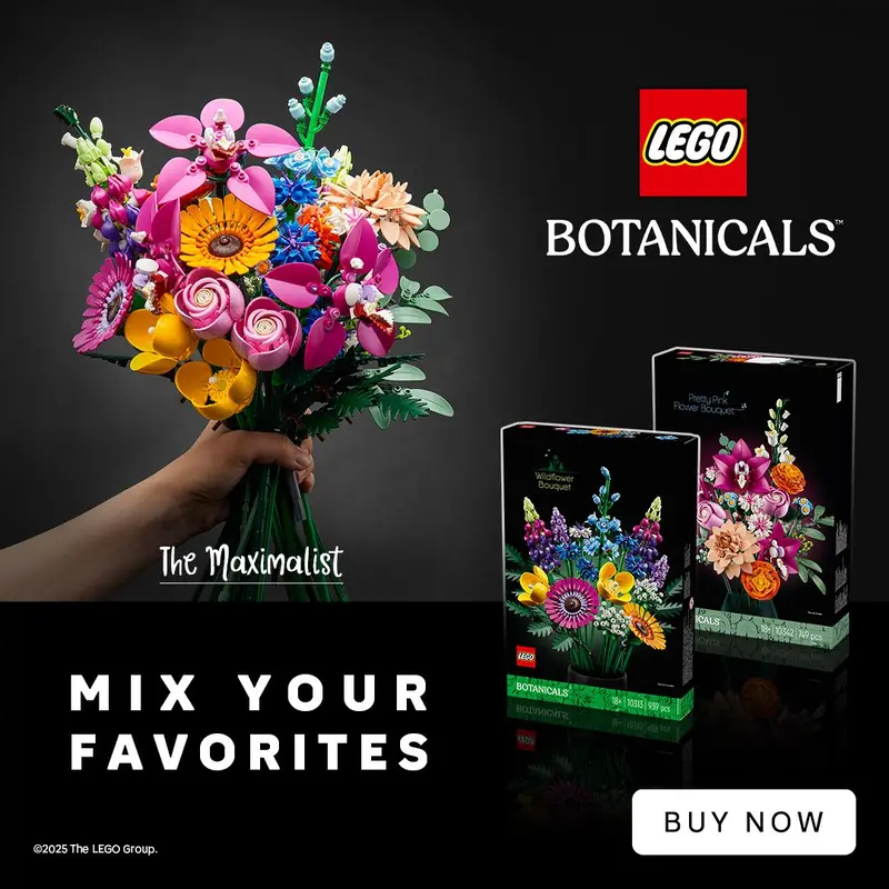 Lego "The Maximalist": Lego 10313 Boeket & Lego 10342 Roze Boeket 1