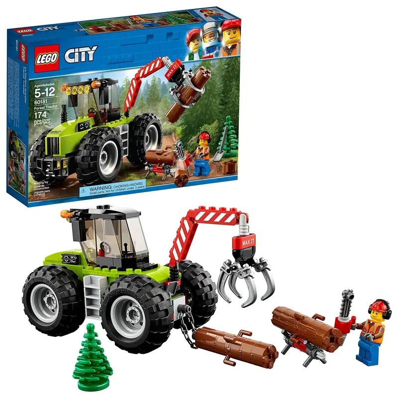 Lego Voertuigen Bostractor Met Bomenkraan 60181 City 1