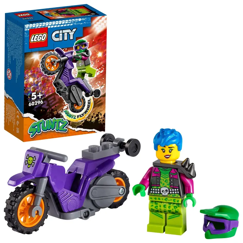 Lego Wheelie Stunt Motor With Stuntman 60296 City 1