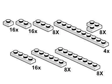 Lego White Plates 10065 Bulk Bricks 1