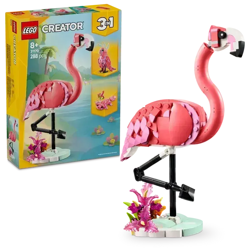 Lego Wilde Dieren Roze Flamingo 31170 Creator 1