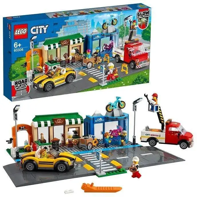 Lego Winkelstraat Met Bakkerij, Fietsenwinkel En Park 60306 City Ville 1