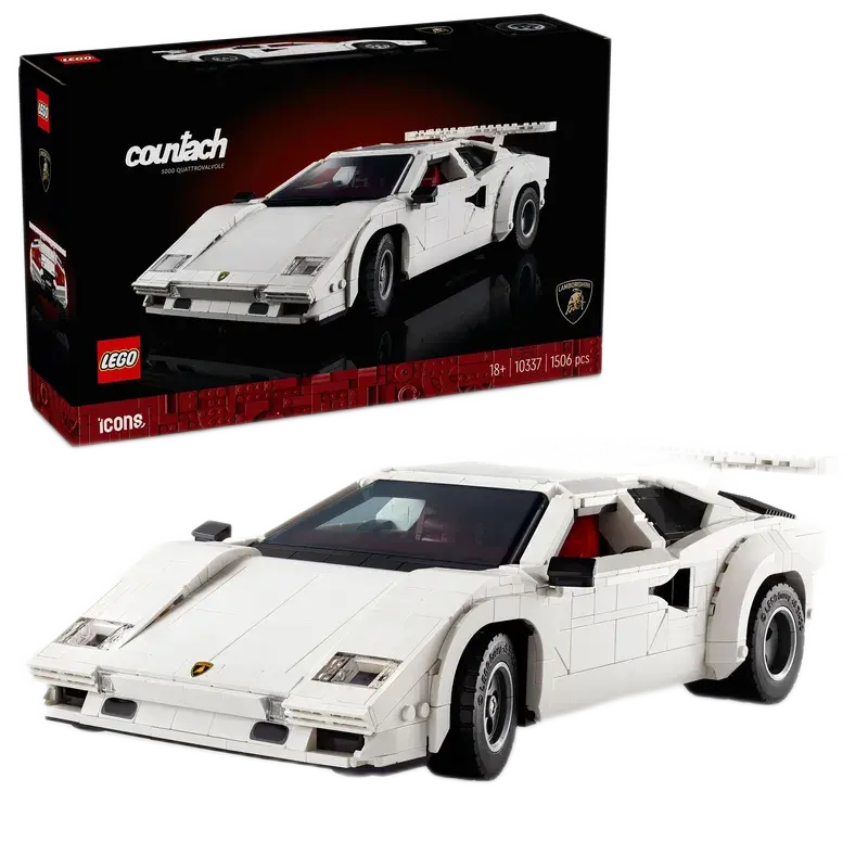 Lego Witte Lamborghini Countach 5000 Quattrovalvole 10337 Icons 1