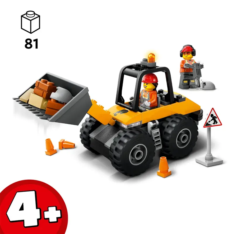 Lego Yellow Wheel Loader Excavator 60450 City 2