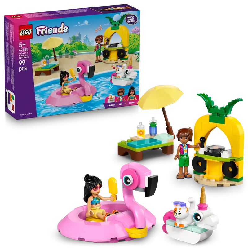 Lego Zwembadfeestje Met Flamingo En Eenhoorn 42658 Friends 1