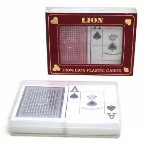 Lion 100% Plastic Pokerkaarten 2 Decks 1